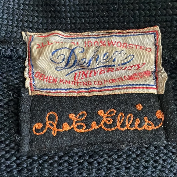 Vintage Dehen University Letterman Academia Varsity Sweater Worsted Portland - Picture 3 of 9